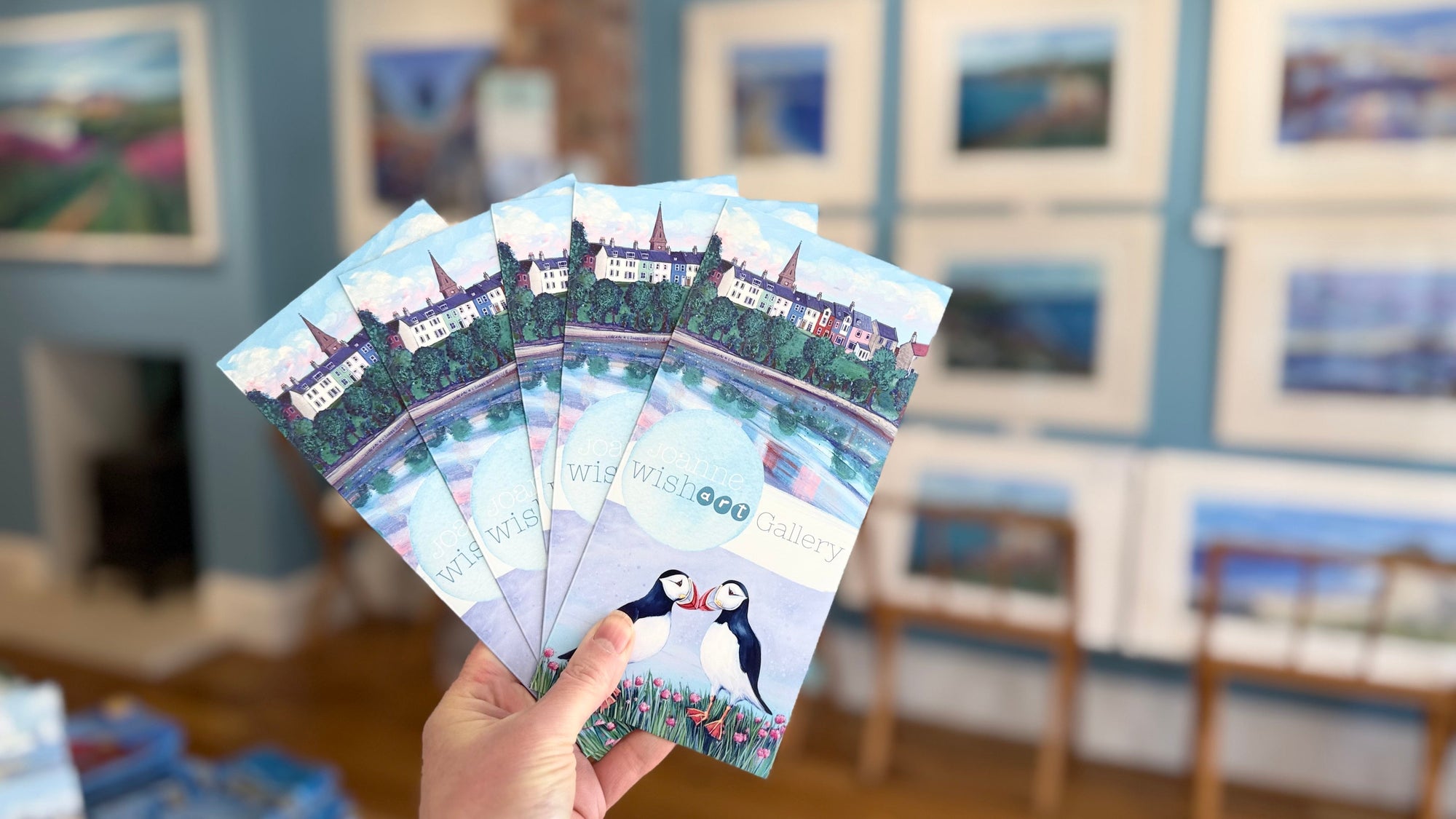 A bunch of tourist leaflets for the Joanne wishart Gallery