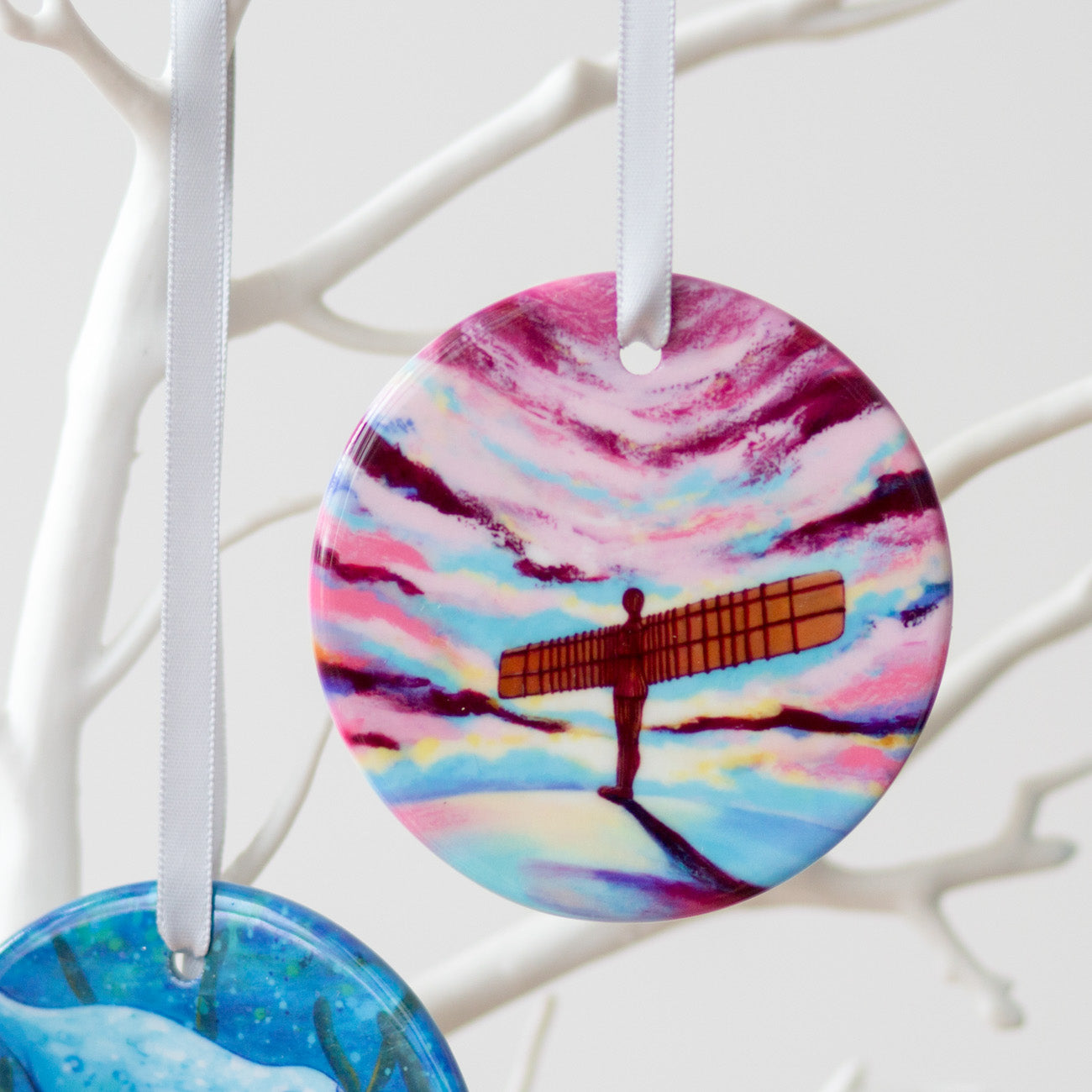 Angel of the North - Ceramic Tree Decoration