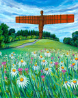 Angel of the North in Bloom | Art Print