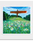 Mounted Print of Angel of the North in bloom