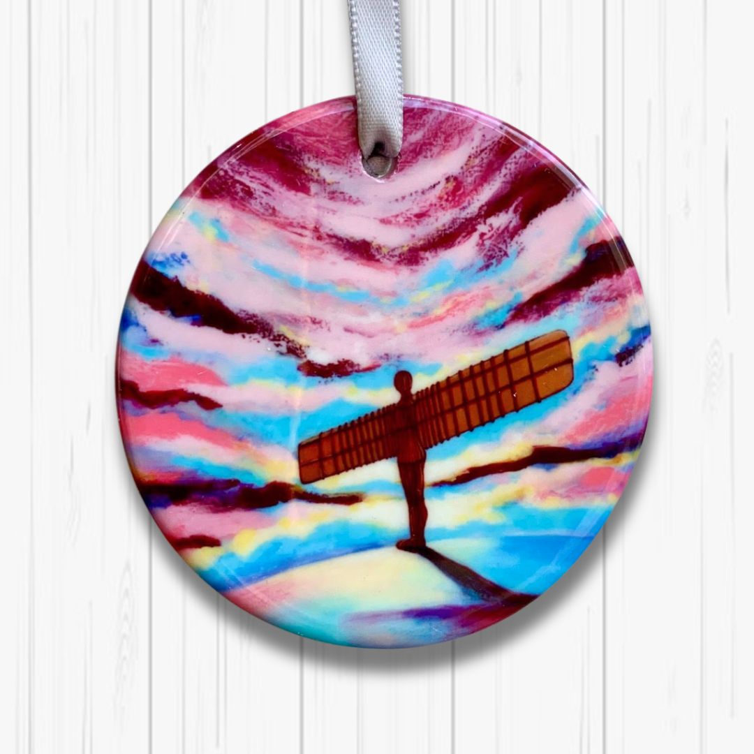 Angel of the North - Ceramic Tree Decoration