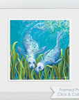 Beneath the Waves Grey Seal Art Print