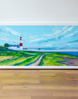 Blue Sky over Souter Lighthouse Original Painting