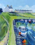 Boats and Buoys at Seaton Sluice - Original Painting