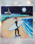 Festive Surf on Tynemouth Longsands | Christmas Card