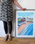 Gulls Gaze over Cullercoats Bay - Original Painting