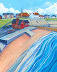 Gulls Gaze over Cullercoats Bay - Original Painting