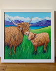 Highland Cow and Calf - Original Painting