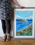 Whispers of Summer at St Mary's Lighthouse - Original Painting