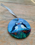 Puffins and Sea Pinks - Ceramic Tree Decoration