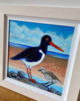 Oystercatcher and Chick - Original Painting