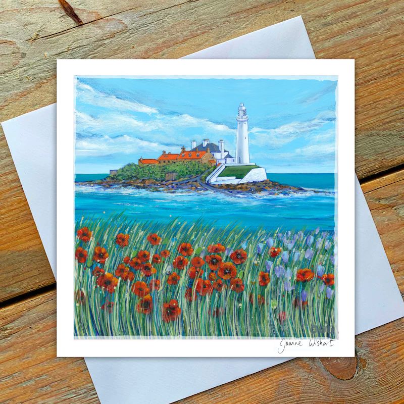 St. Mary's Lighthouse in Bloom | Greetings Card