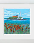 St. Mary’s Lighthouse in Bloom Art Print