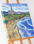 Surfing Longsands Tynemouth Art Print