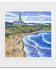 Surfing Longsands Tynemouth Art Print