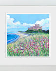 Wildflowers at Bamburgh Castle Art Print