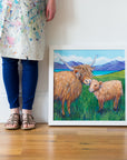 Highland Cow and Calf - Original Painting