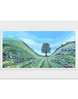 Blue Sky Over Sycamore Gap | Northumberland Art Print