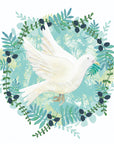 Dove and Festive Wreath | Christmas Card