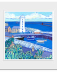 a mounted print of the North Shields Fish Quay.