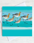 A godwits greetings card.