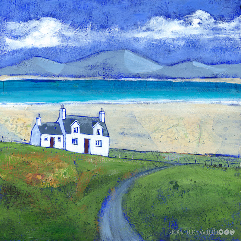 A fine art print of a traditional cottage on the Isle of Skye.