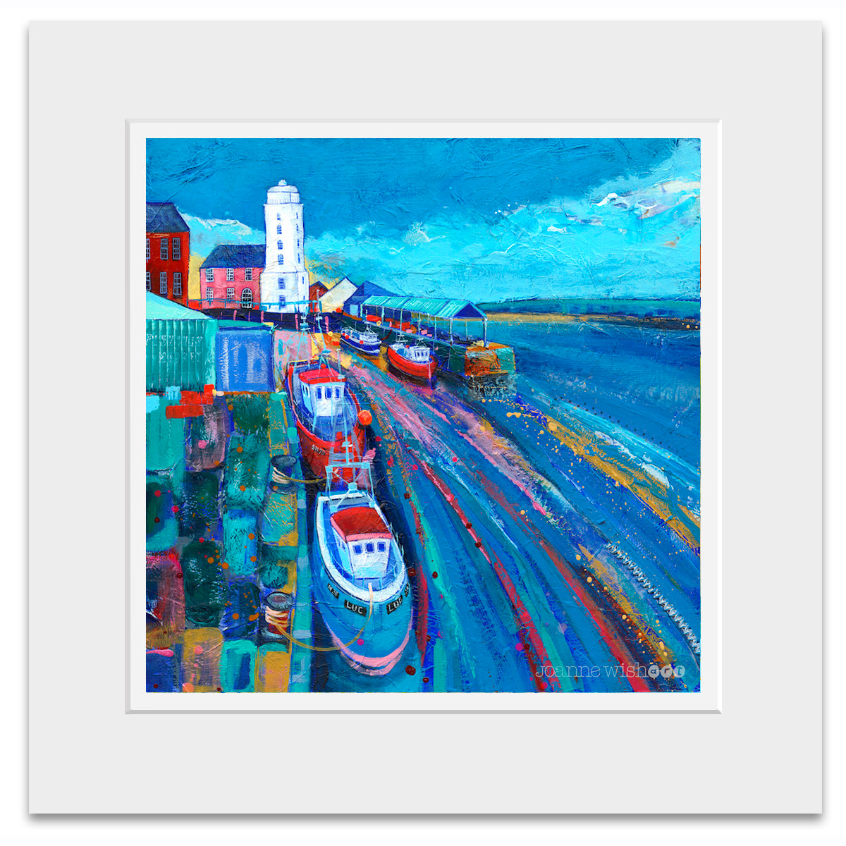 A mounted print of the North Shields Fish Quay.