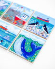 Sea Green Ceramic Coaster Set Gift Set