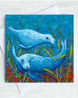 Swimming Seals | Greetings Card