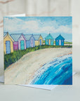 Beach Huts by the Sea | Greetings Card