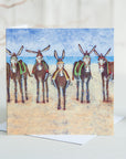 Seaside Donkeys | Greetings Card