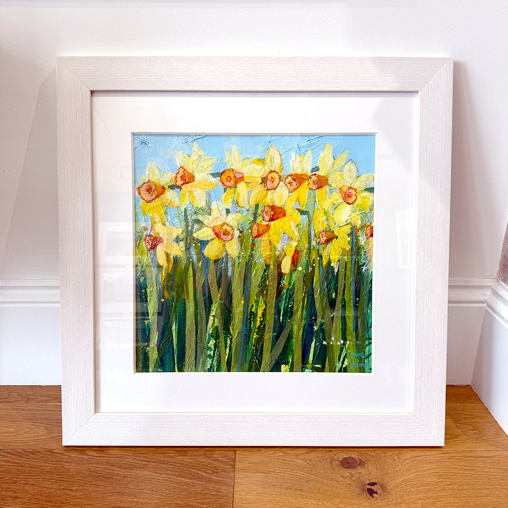 Painting Daffodils & Brightening Our Art Gallery Window