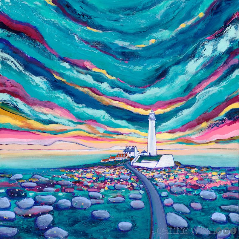 St Mary’s Lighthouse Paintings & Prints – North East Coastal Art