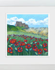 Bamburgh Castle Dunes & Poppies | Art Print