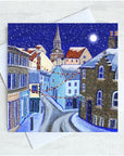 Berwick Bridge Street in Snow - Christmas Greetings Card