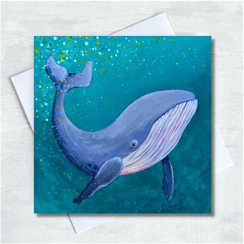 Big Blue Whale - Greetings Card