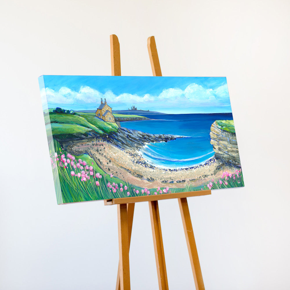 Blue Sky over the Bathing House | Northumberland Art Print
