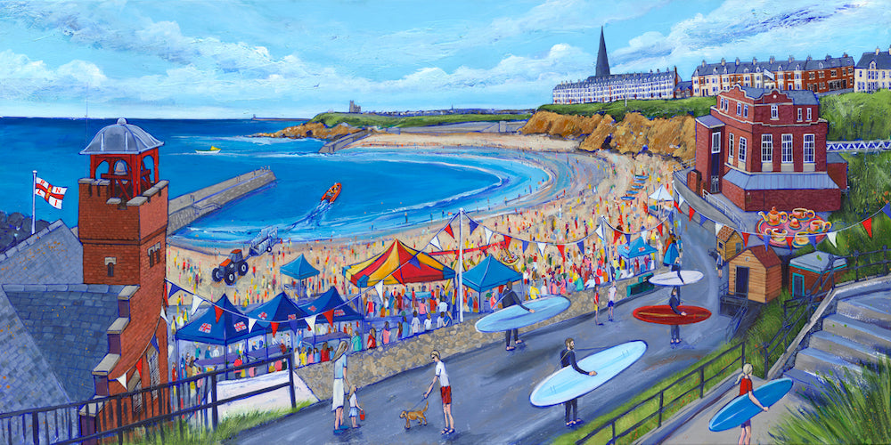 Cullercoats Harbour Day | Art Print