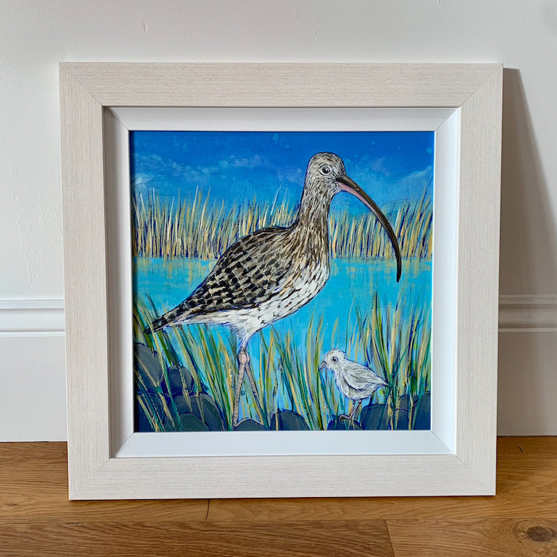 Curlew and Chick - Original Painting