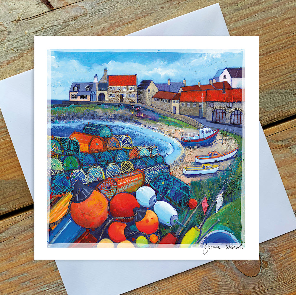 Creels at Craster | Greetings Card