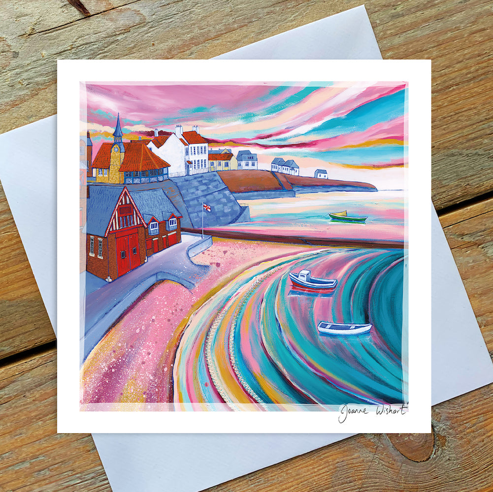 Cullercoats at Dawn - Greetings Card