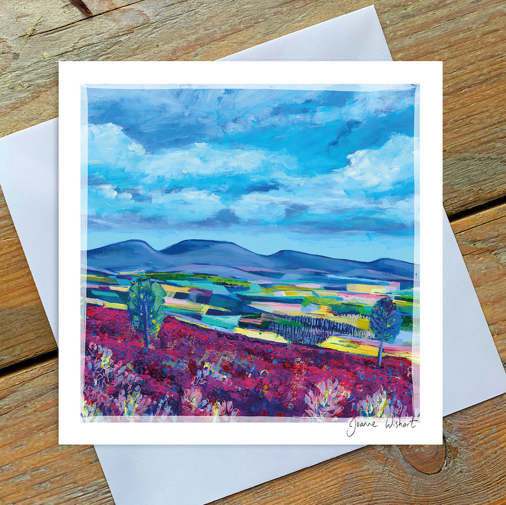 The Cheviots from Ros Castle - Greetings Card