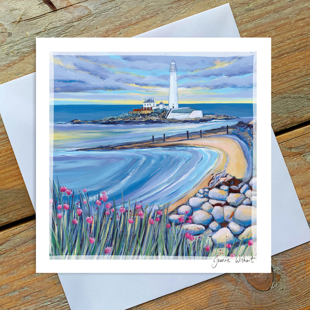 Sea Pinks at St Mary&#39;s | Greetings Card