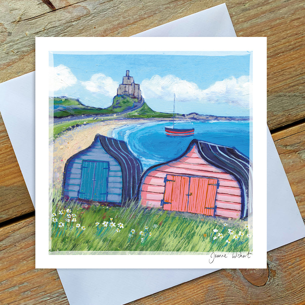 Lindisfarne Boat Sheds - Greetings Card