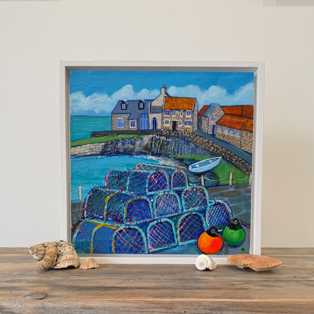Orange Buoy at Craster | Original Painting