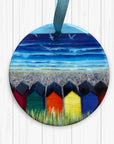 Beach Huts Ceramic Tree Decoration