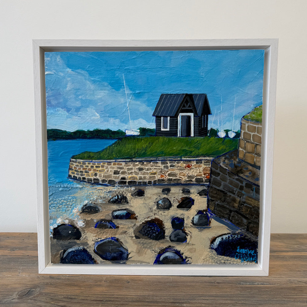 Tides out at the Ferryman's Hut Alnmouth | Original Painting