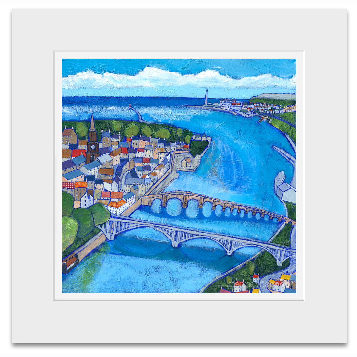 A mounted fine art print of Berwick upon Tweed.