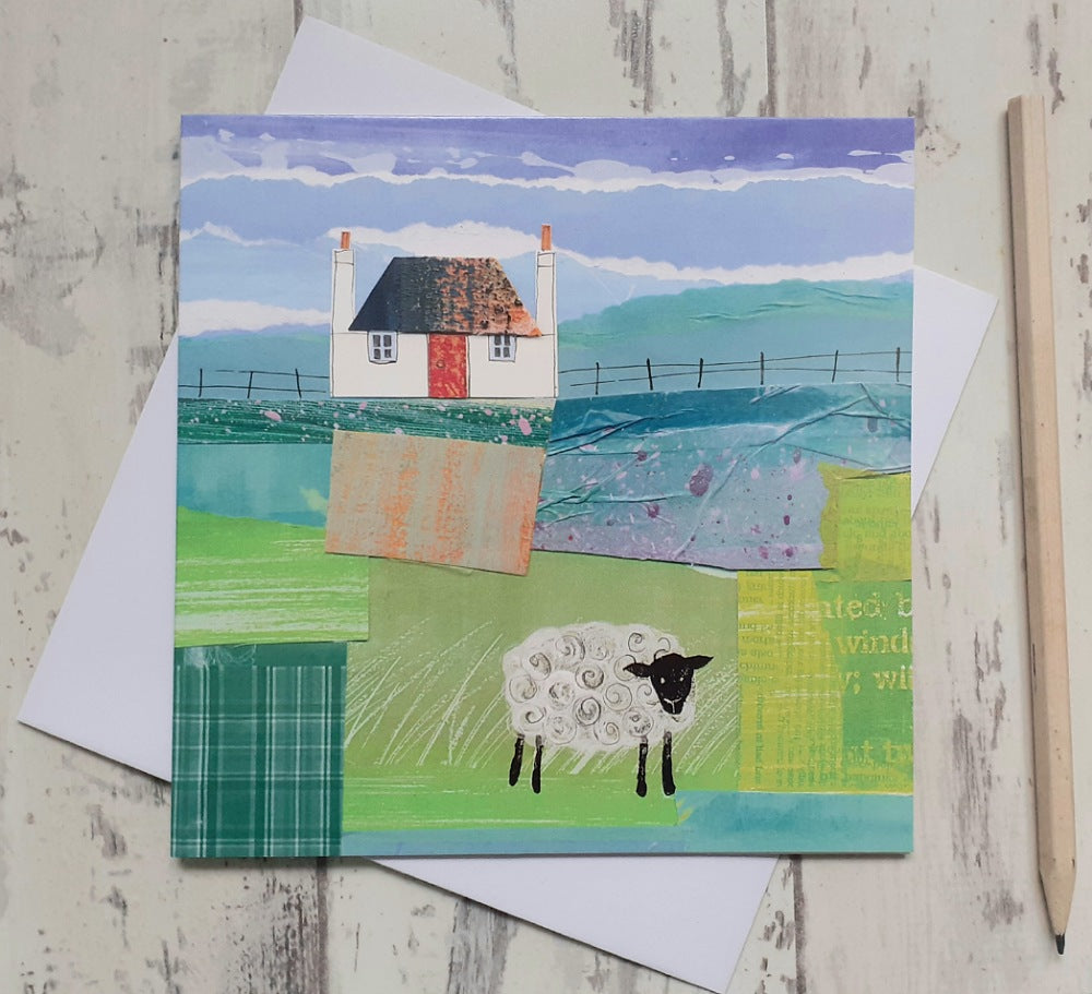 Blackhouse and Sheep - Card