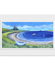 Blue Sky Over Lindisfarne - Northumberland Art Print